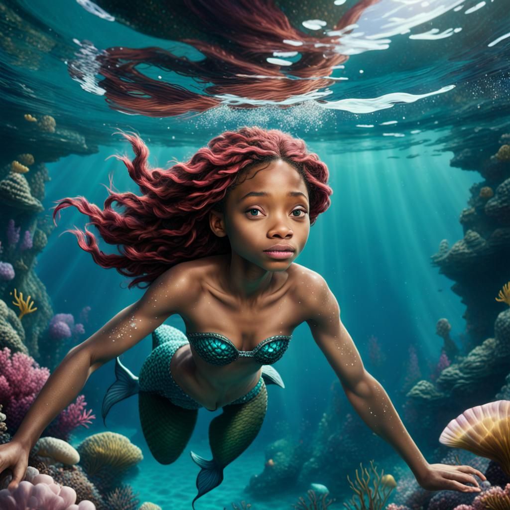Halle Bailey as The Little Mermaid in Hawaii