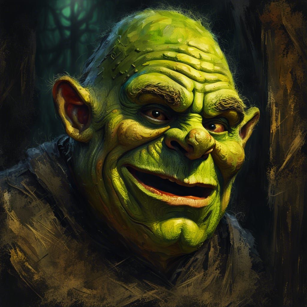 Grotesque Decaying Face in Gothic Horror Style