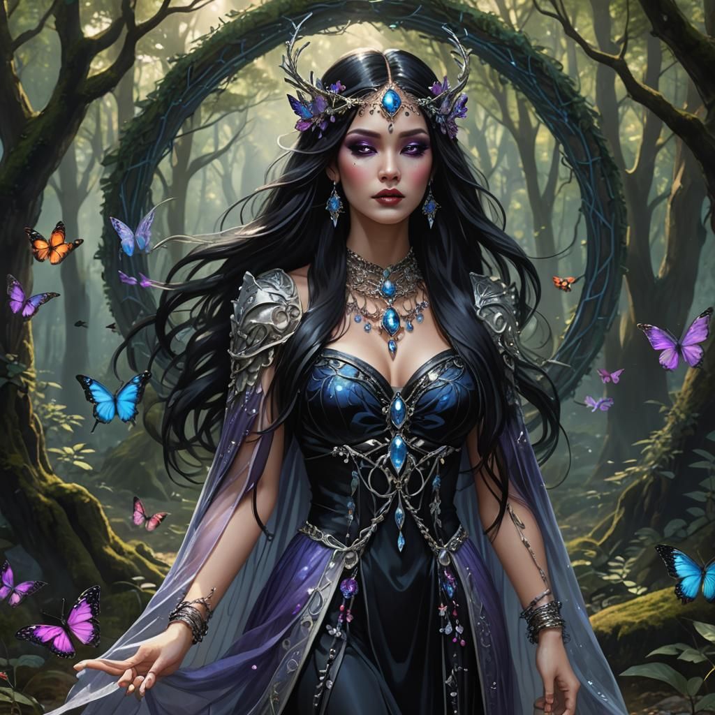 Fairy Goddess in Forest Clearing: Fantasy Concept Art