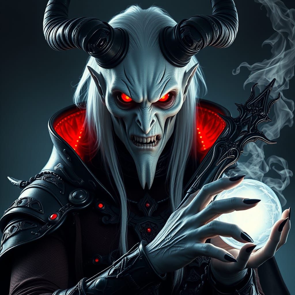 Dark God Portrait in Hyperphotorealistic Style