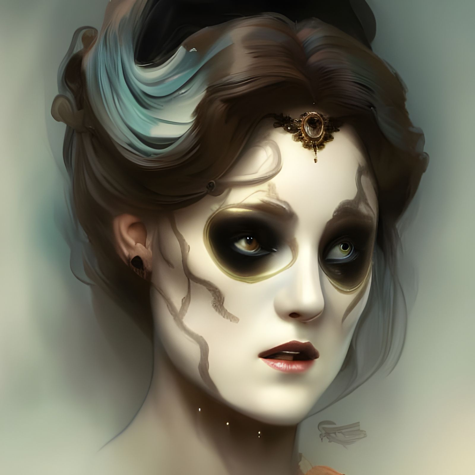 Opera Phantom Portrait in Hyperdetailed Style