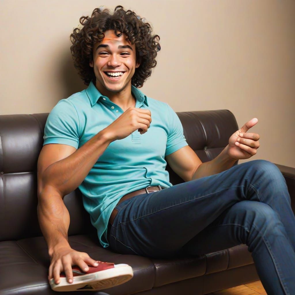 Relaxed Comic Tells a Joke in a Mellow Mood