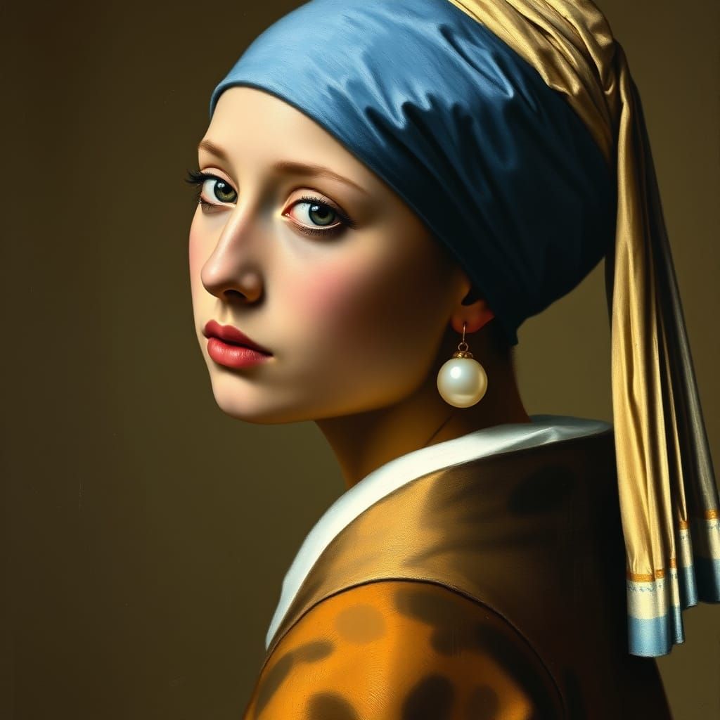 Young Woman with Pearl Earring and Blue Turban
