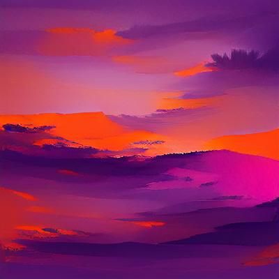 Vibrant Purple Pink Orange Sunset Image