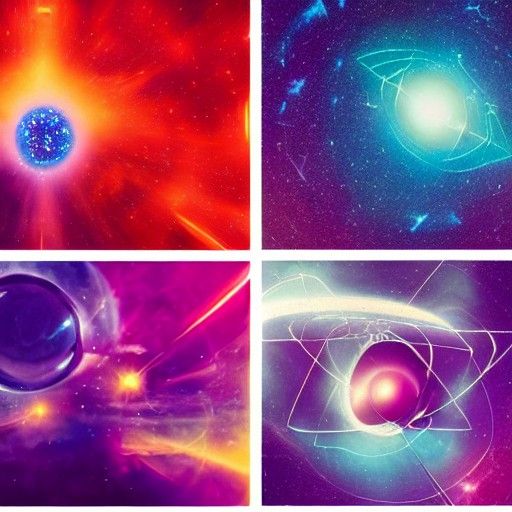 Infinite Cosmos in Retrofuturism Aesthetic