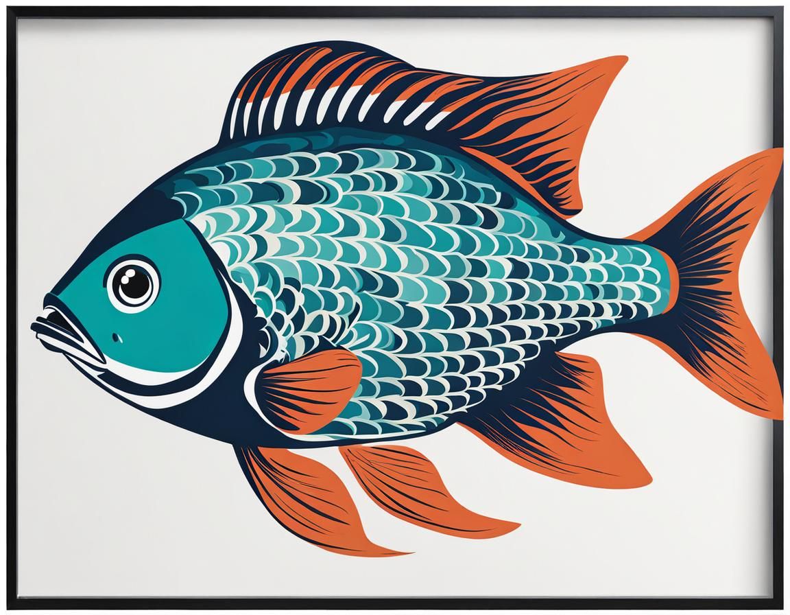 Classy Fish Poster in Kelp Forest