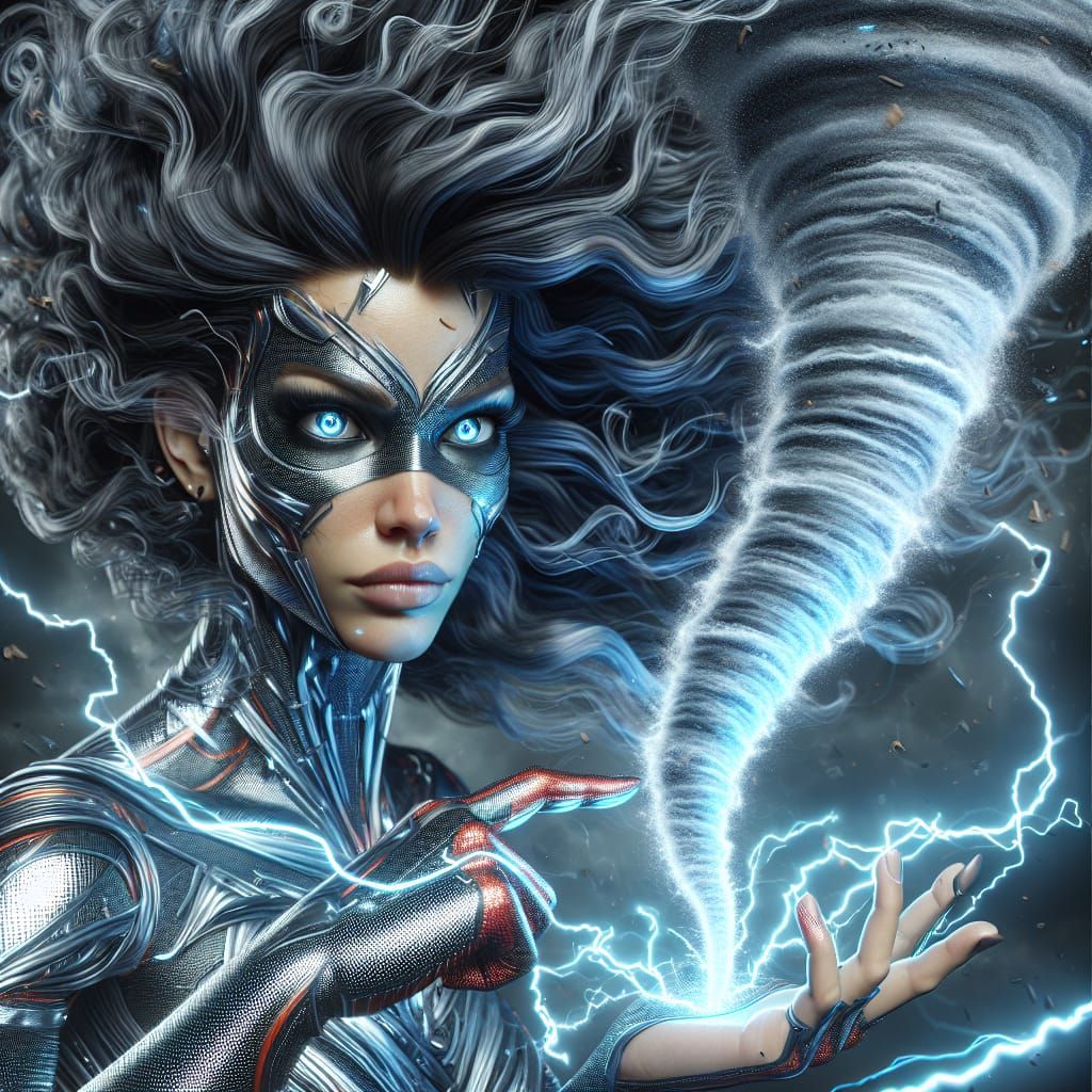 Mutant X-Men Storm Conjuring a Tornado