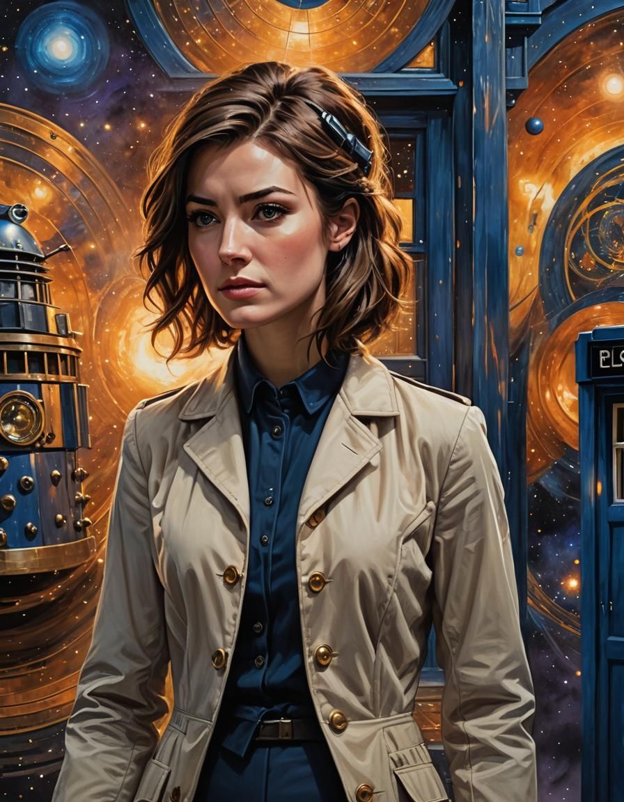 Nicola Bryant as Doctor Who's assistant Peri Brown