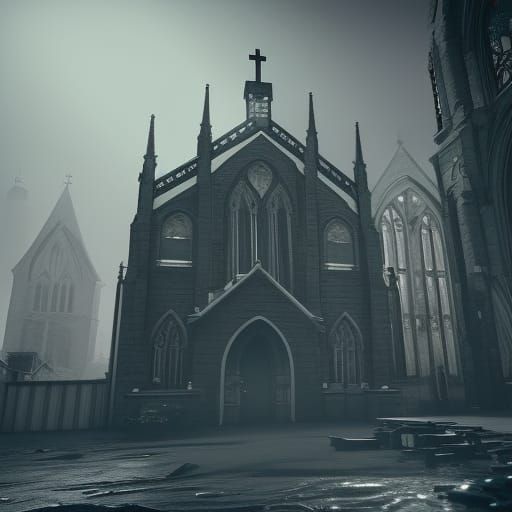 Detective Noir Scene at Fantastical Church
