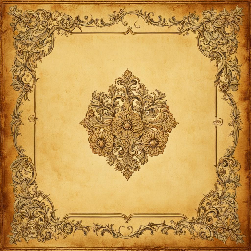 Medieval Illuminated Manuscript Page with Burned Parchment