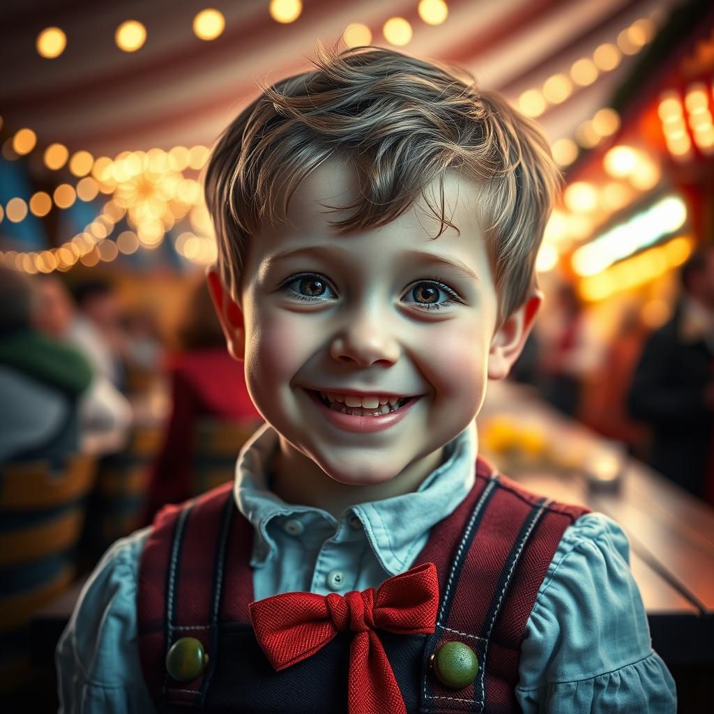 Happy Boy at Oktoberfest Lemonade Garden