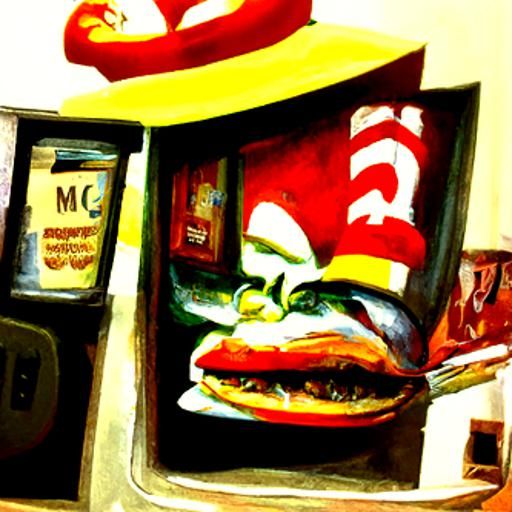 McDonald's as Oil Painting in Gurney Style