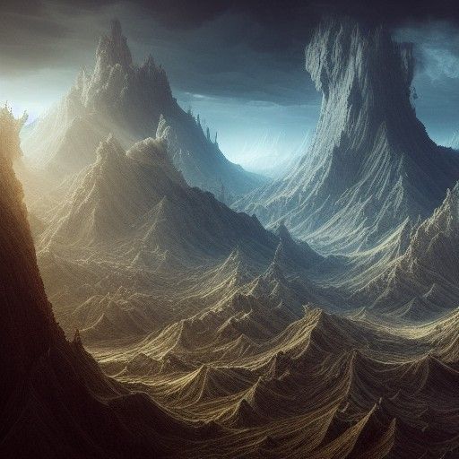 Cosmic Pulverized Earth in Digital Painting Style