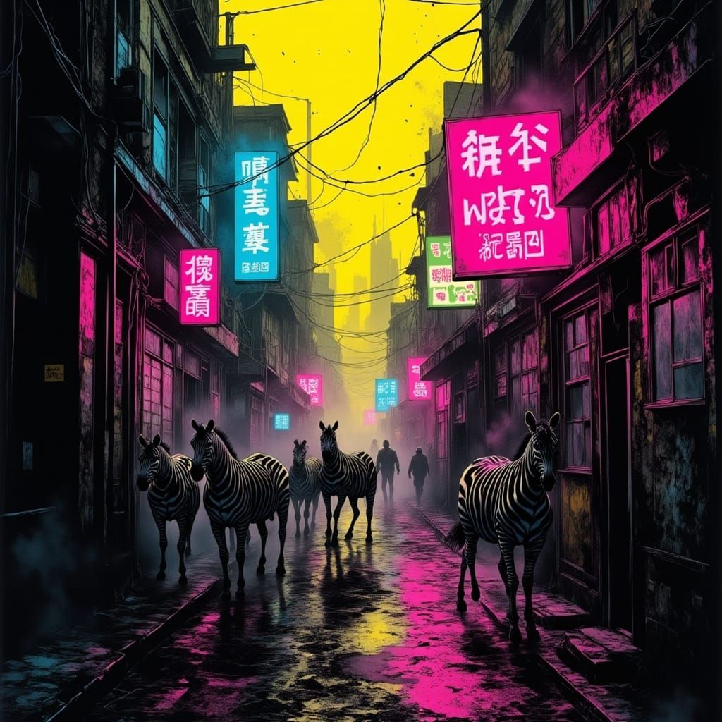 Lost in a strange desolated urban street