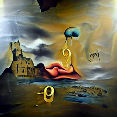 Surreal COVID-19 Image in Salvador Dali Style