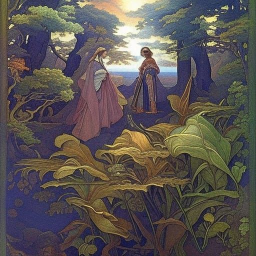 Amalur: Basque Mother Earth in Art Nouveau Style