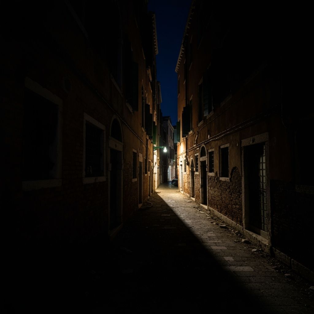 Moonlit Shadows in Old Venetian Ghetto