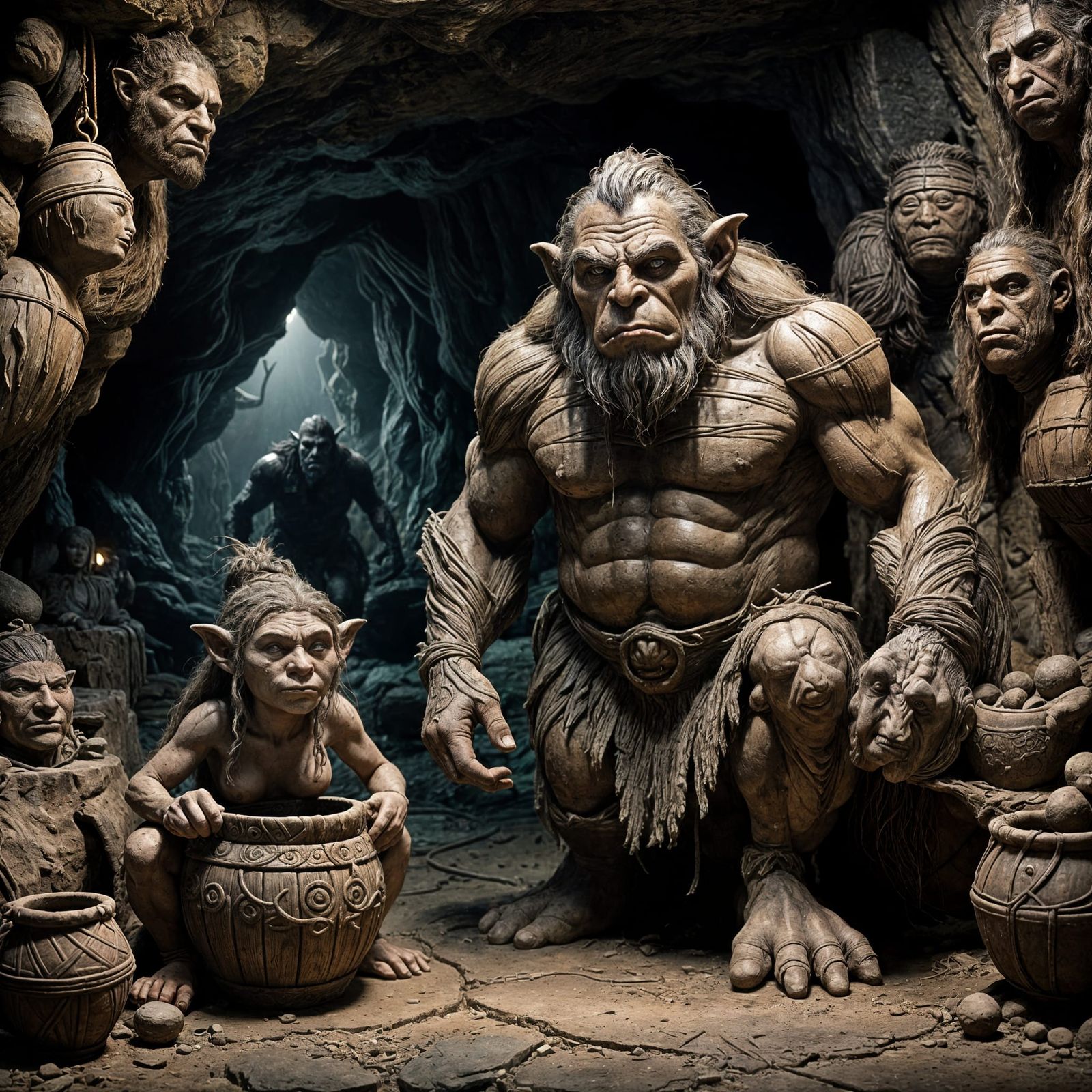 Grendel the Troll and his Troll Mother from the legends of Beowulf ...