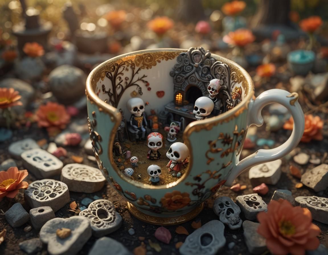 Day of the Dead Graveyard in Teacup