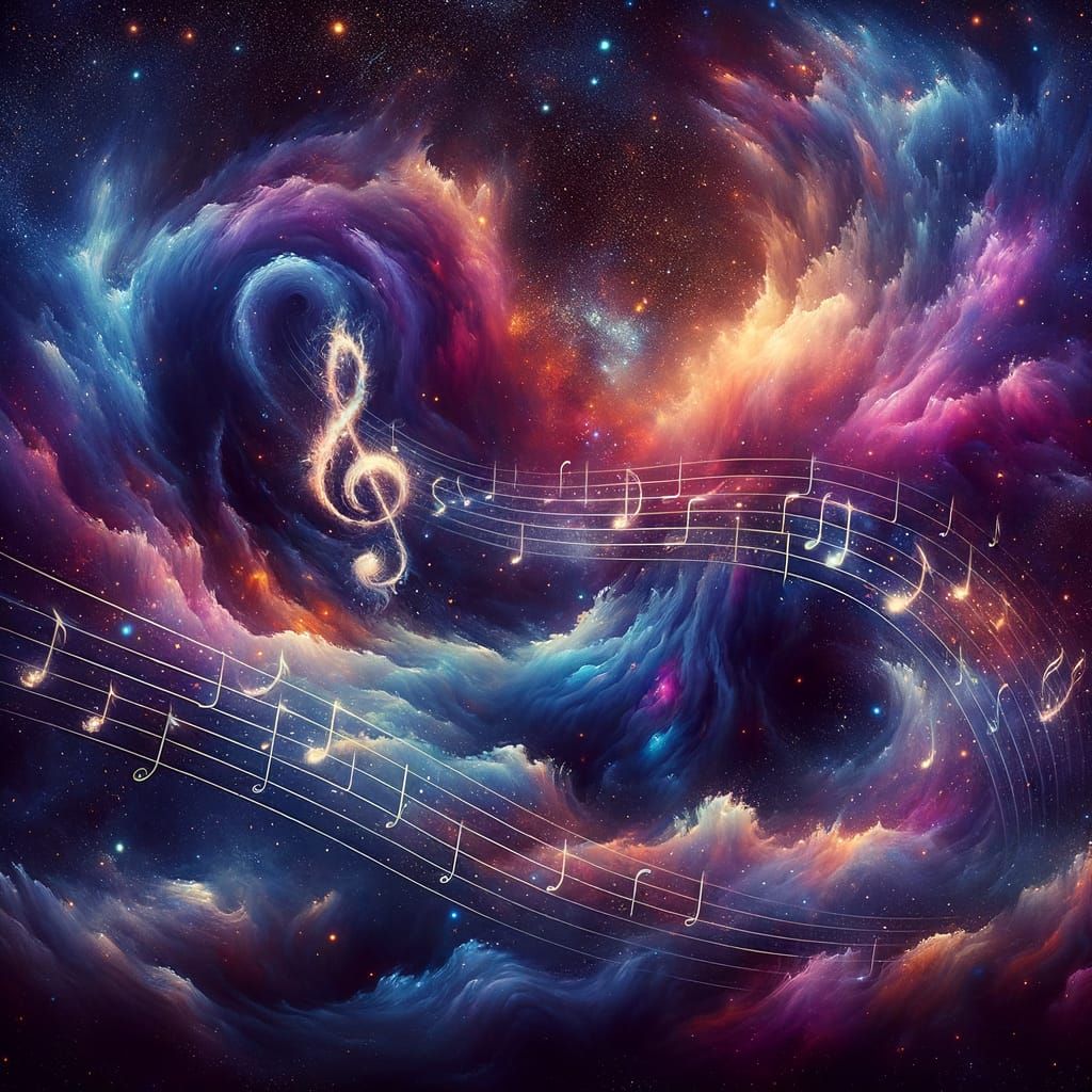 Cosmic Symphony: Galaxies as Musical Notes
