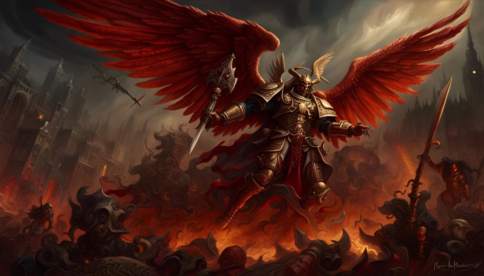 St Michael vs Satan in Warhammer 40k