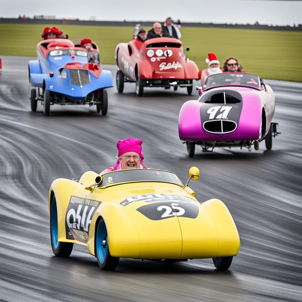 Wacky Races Drag Race at Santa Pod