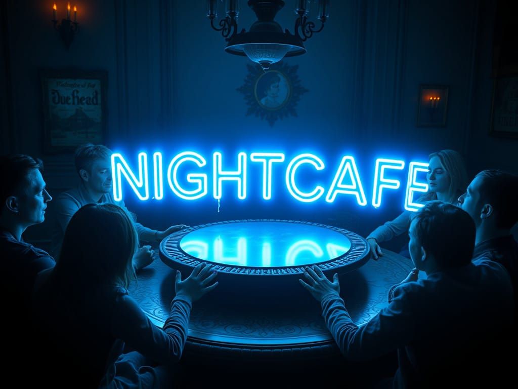 Friends Conjure Dreamlike Image with Ethereal Neon Words