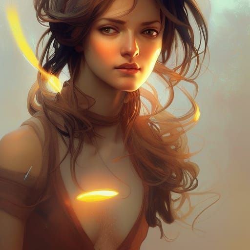 Female Mage Portrait in Hyperdetailed Fantasy Art Style