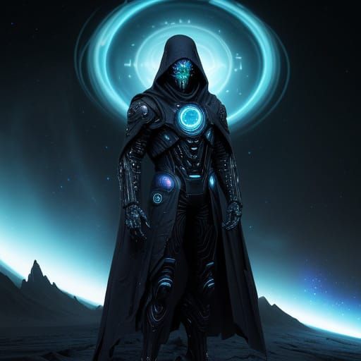 Alien Time Lord on Desolate Planet