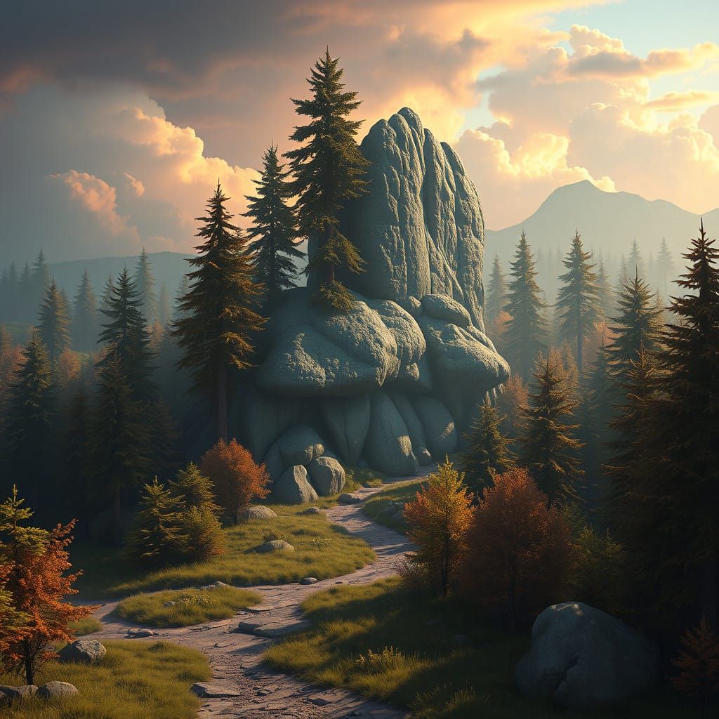 Surreal Fantasy Landscape in Deep Color