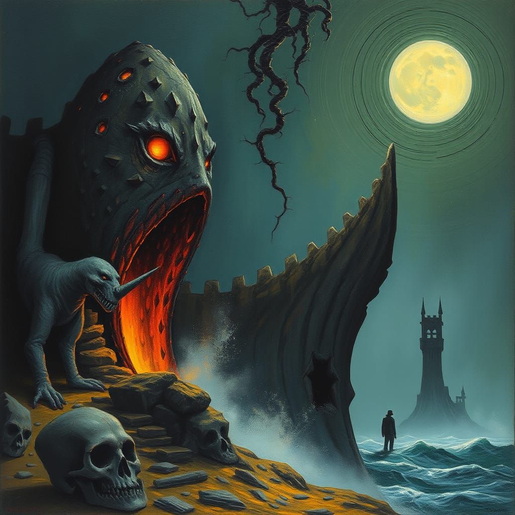 Surreal Dark Fantasy Landscape