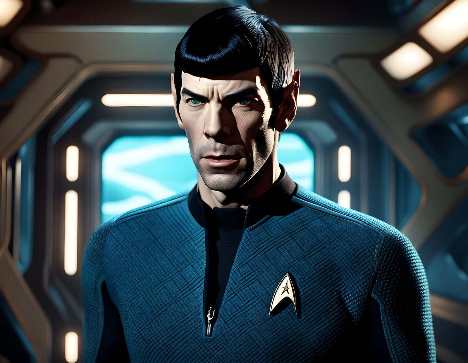 Young Doctor Spock in Starfleet Uniform
