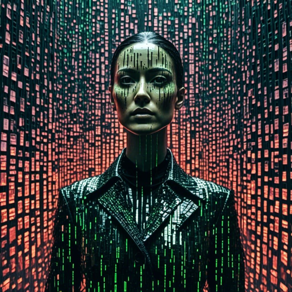 Cyberpunk Party Scene in the Matrix