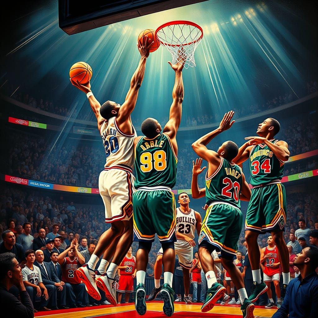 Seattle Sonics NBA Champions in Mark Ryden's Fantastical Sty...