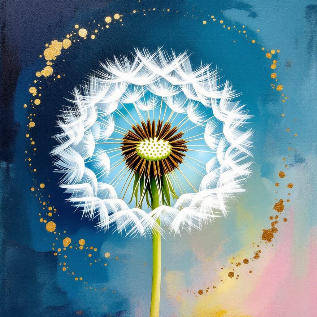 Metamodern Dandelion with Rococo Influences