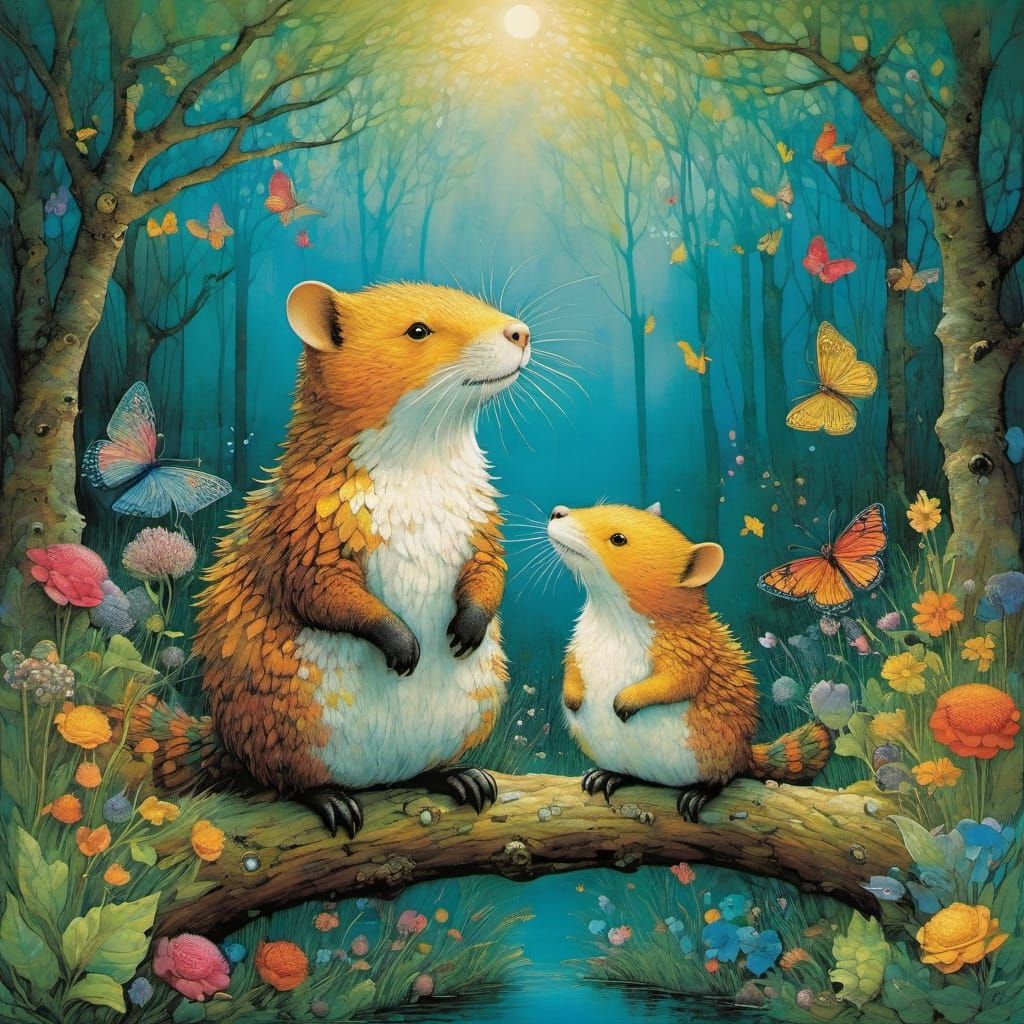 Cheerful Colorful Landscape in Illustrative Style