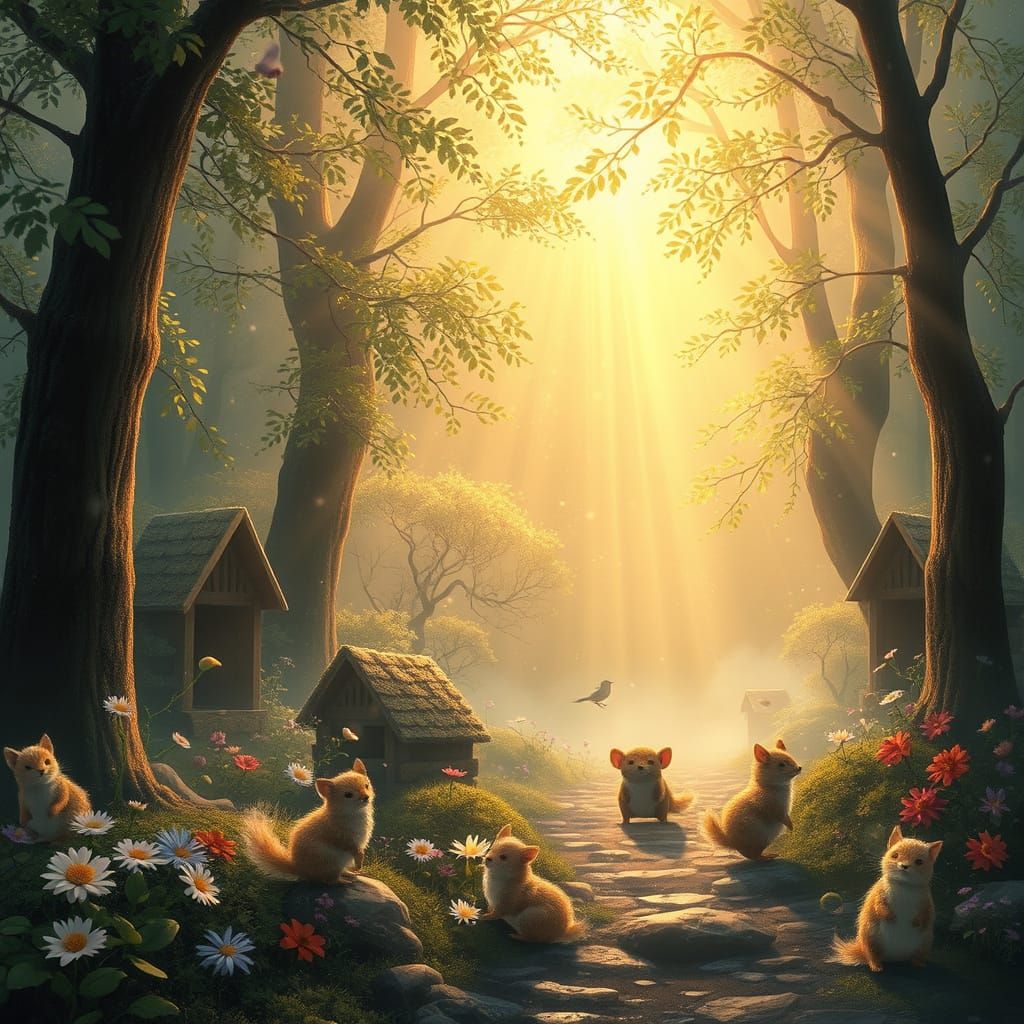 Whispers of Spring in an Enchanted Forest