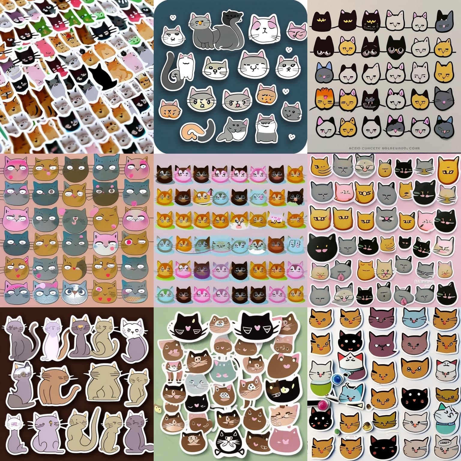 Cute Cat Sticker Collection