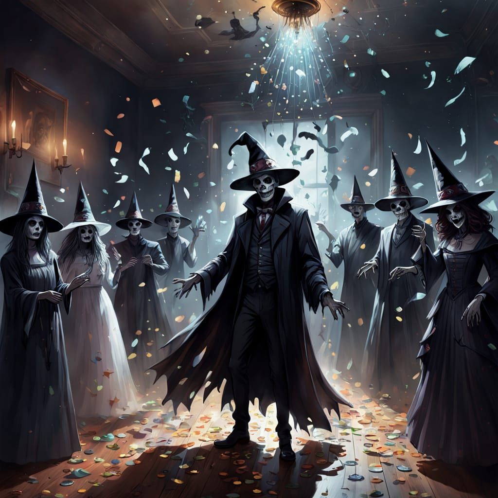 Spooky New Year's Party with Ghostly Confetti