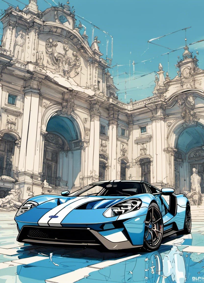 Blue Ford Gt