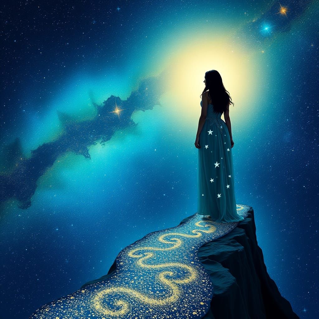 Celestial Goddess at the Edge of the Cosmos