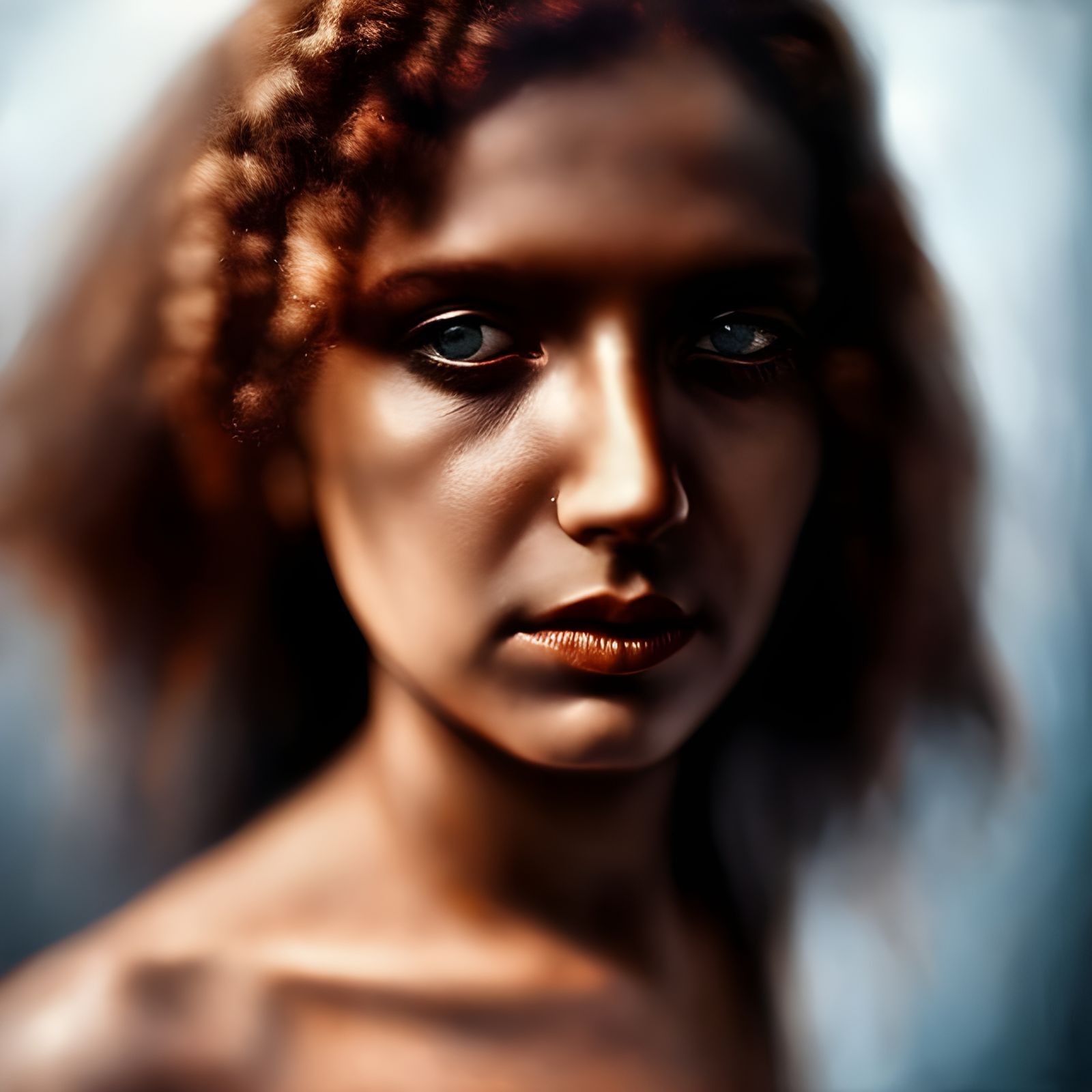 Hyperrealistic Portrait in Neo-Impressionist Style