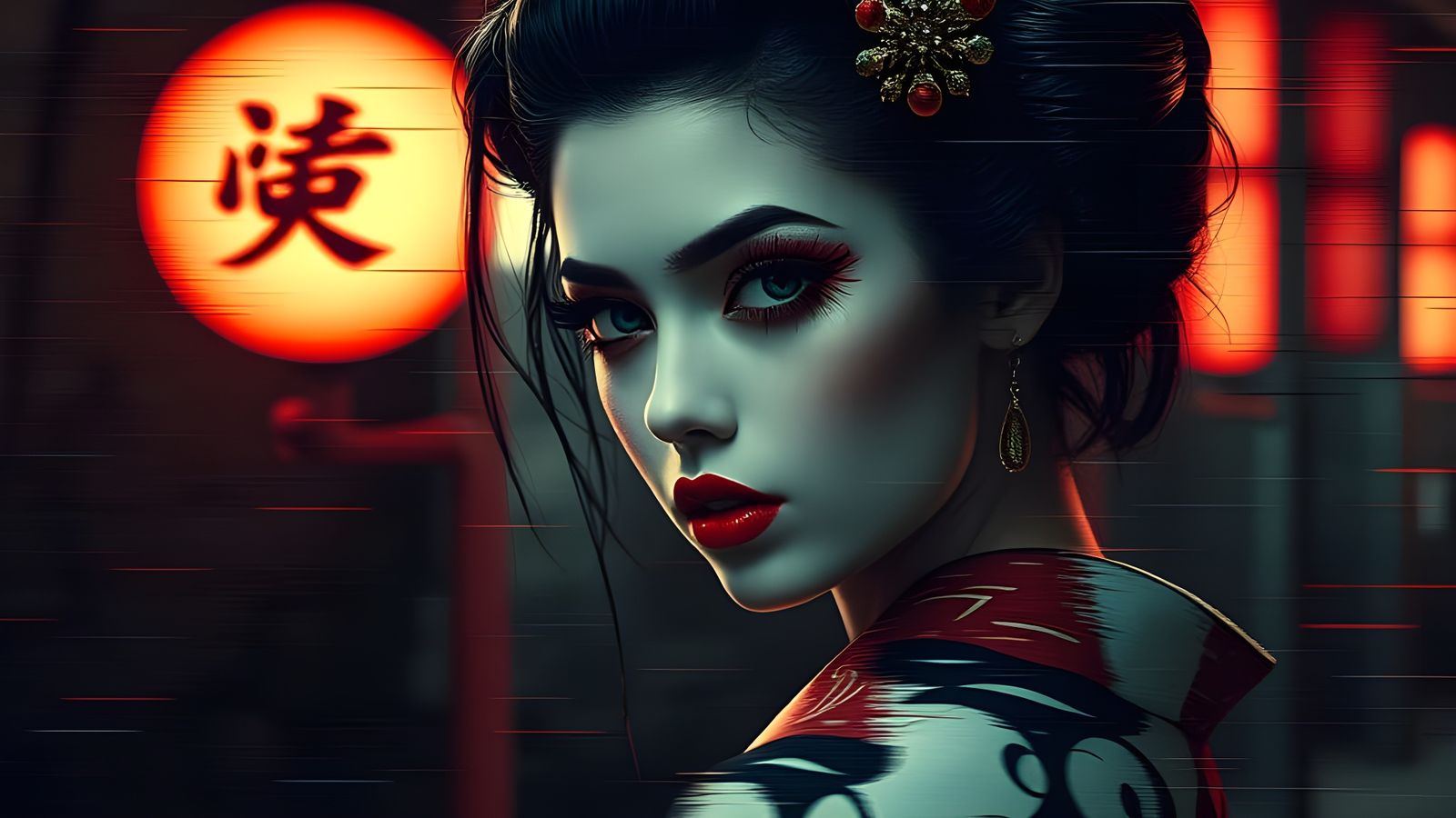 Cyberpunk Geisha Unveils Oasis Secrets