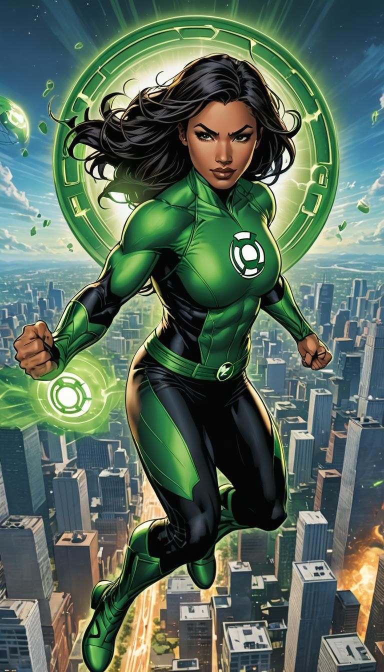 Green Lantern Jessica Cruz Rainbow Trail: Anime Art
