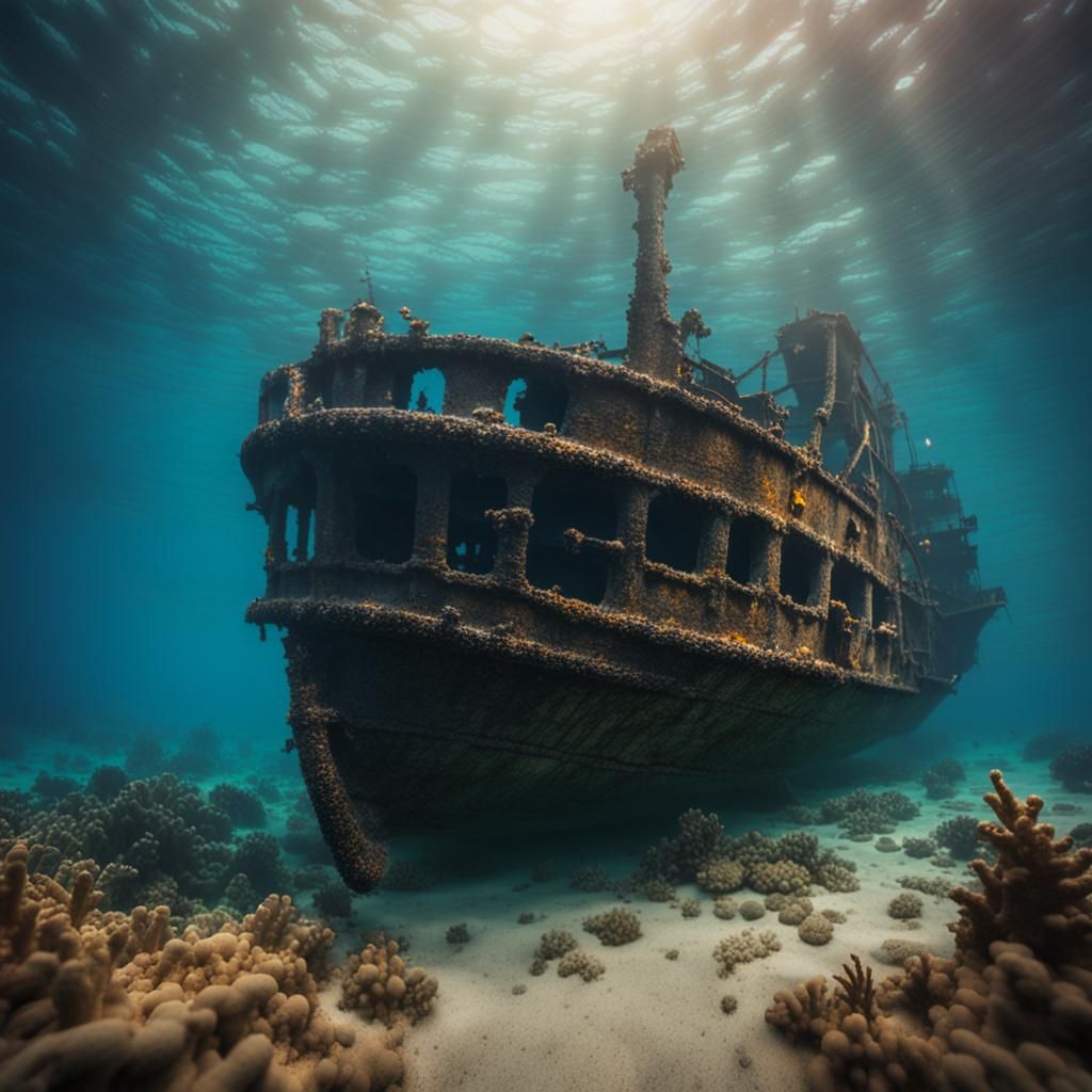 Sunken Ship: Professional Underwater Photography