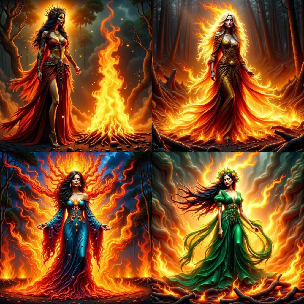 Kostroma: Fertility Goddess Awakens in Acrylic Painting Styl...