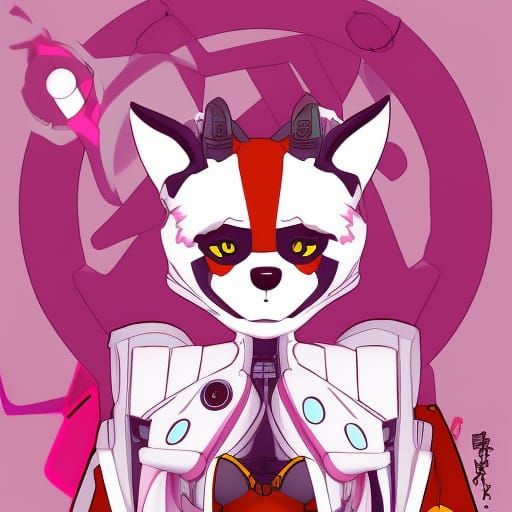 Funtime Foxy Robot Fox in Anime Style