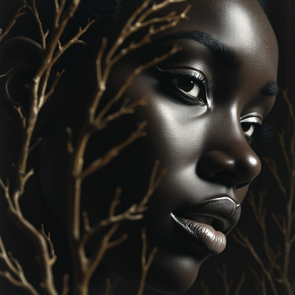 Enchanting Black Woman: Captivating Visual Masterpiece
