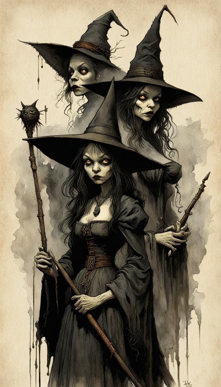 Haunted Film Noir Horrorcore Witches Image