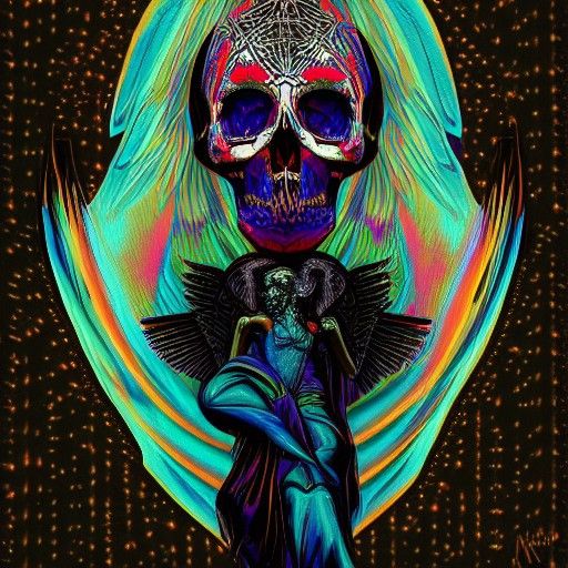 Astral Angel of Death Holographic Illustration